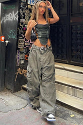 multi-pocket casual pants
